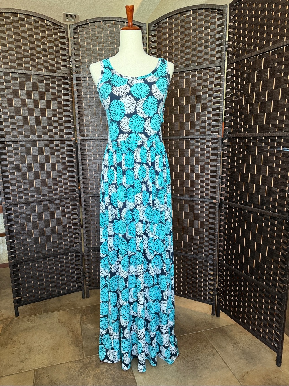 Lovely Michael Kors Blue and White Patterned Dress.